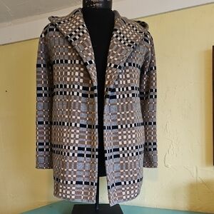 Anthropologie Field Flower Wool Josefa Hooded Open Sweater Coat. Size XS